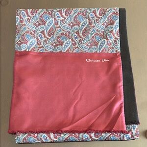 Dior Men's Paisley and Red Scarf
